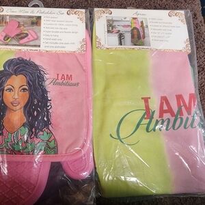 Apron and Oven Mitt Set